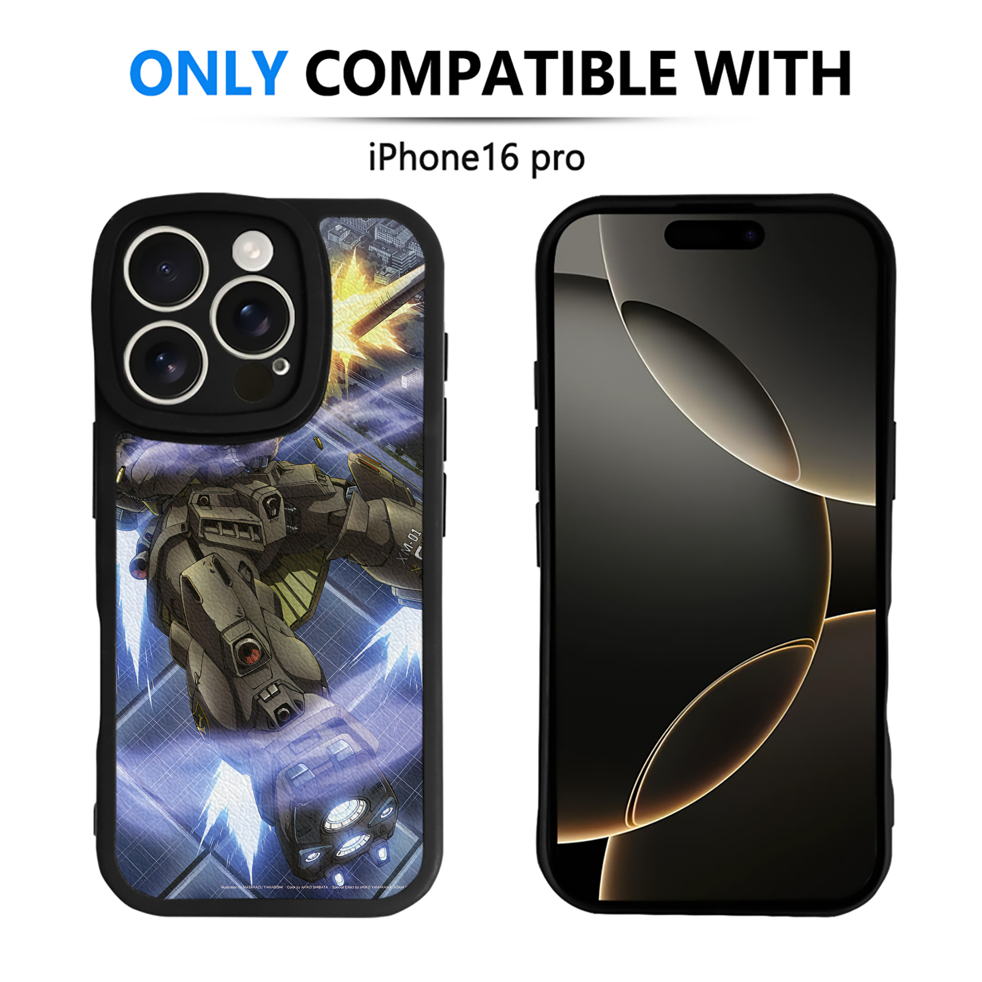 （画像用） 機動戦士ガンダム Mobile Suit Gundam 【iPhone 16シリーズ対応】シリコンスマホケース（レザー調） 材質：シリコン